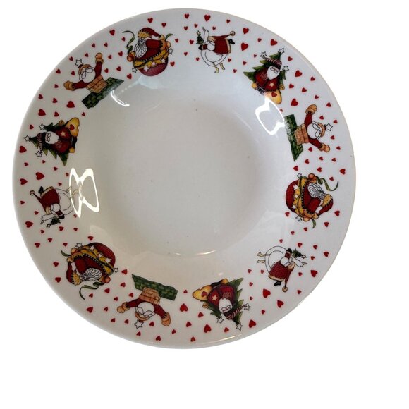 Set Of 3 Party Concepts Christmas Santa Claus Bowls 8" Ceramic Soup Salad PXT1 - Picture 7 of 9